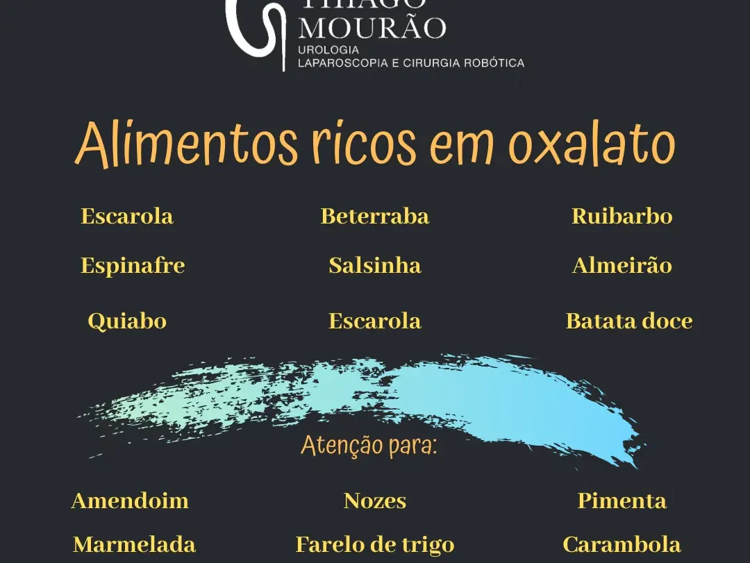 Quais alimentos são ricos em oxalato?